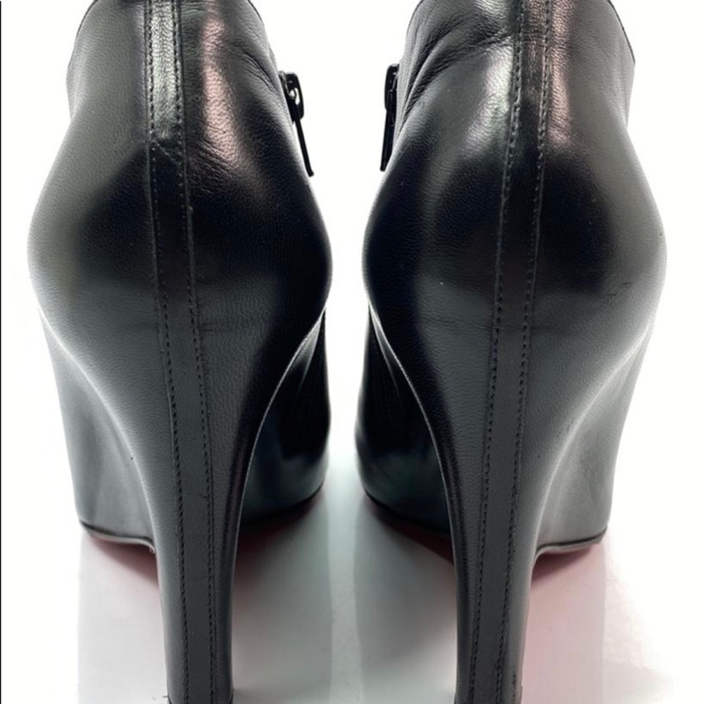 Christian Louboutin Black Booties Size 37.5 Box, Dust Bags and taps included.